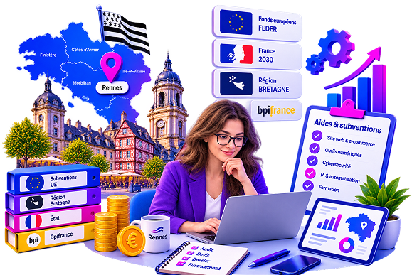 Aides à la digitalisation à Rennes et en Bretagne — ce que vous pouvez obtenir en 2026